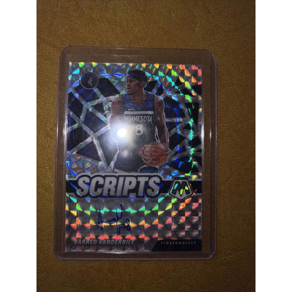 2020-21 Panini mosaic jarred vanderbilt scripts silver auto Basketball Card